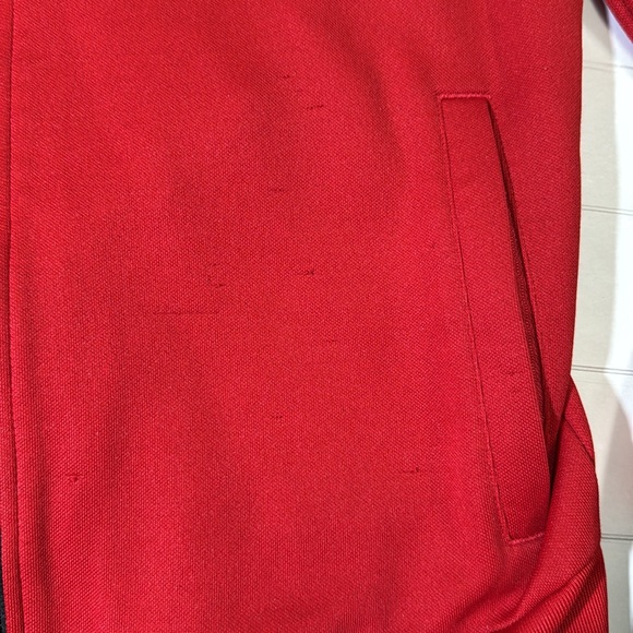 Lacoste mens S Small 3 red full zip contrast accent sport sweatshirt - Picture 6 of 11